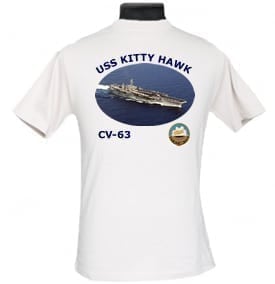 CV 63 USS Kitty Hawk 2-Sided Photo T Shirt