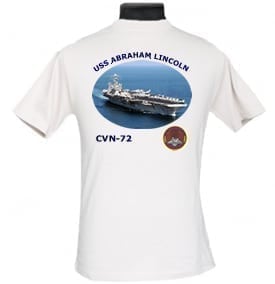 CVN 72 USS Abraham Lincoln 2-Sided Photo T Shirt
