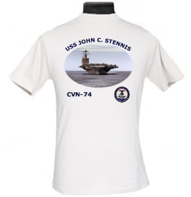 CVN 74 USS John C Stennis 2-Sided Photo T Shirt