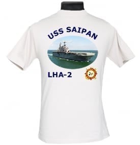 LHA 2 USS Saipan 2-Sided Photo T Shirt