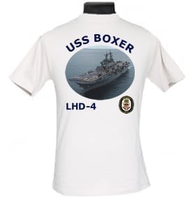 LHD 4 USS Boxer 2-Sided Photo T Shirt
