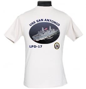 LPD 17 USS San Antonio 2-Sided Photo T Shirt