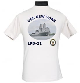 LPD 21 USS New York 2-Sided Photo T Shirt