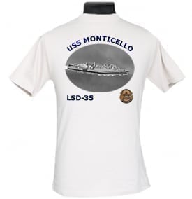 LSD 35 USS Monticello 2-Sided Photo T Shirt