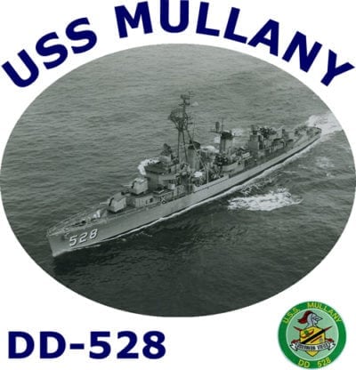 DD 528 USS Mullany 2-Sided Photo T Shirt