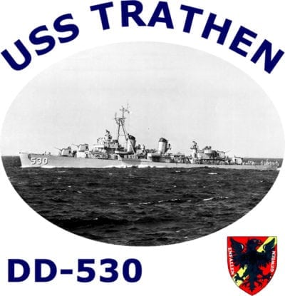 DD 530 USS Trathen 2-Sided Photo T Shirt