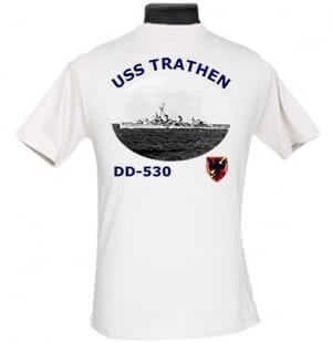 DD 530 USS Trathen 2-Sided Photo T Shirt