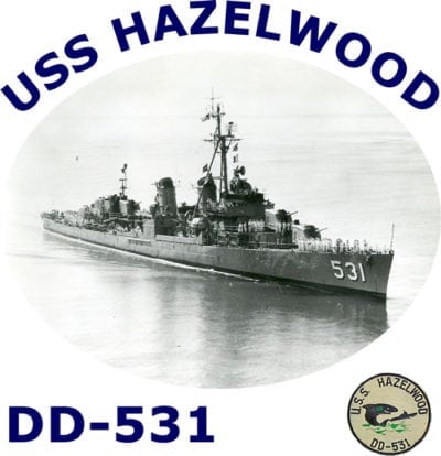 DD 531 USS Hazelwood 2-Sided Photo T Shirt