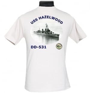 DD 531 USS Hazelwood 2-Sided Photo T Shirt