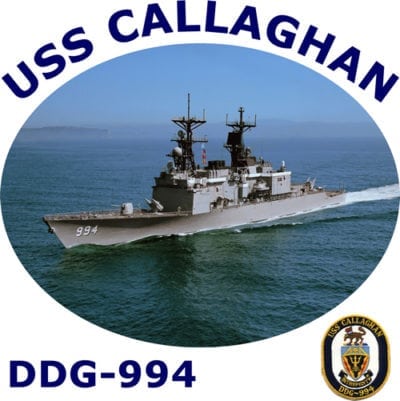 DDG 994 USS Callaghan 2-Sided Photo T Shirt