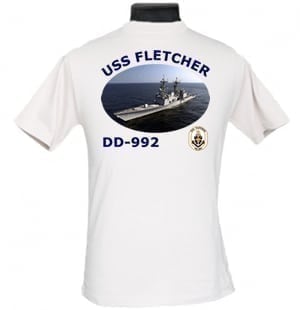 DD 992 USS Fletcher 2-Sided Photo T Shirt