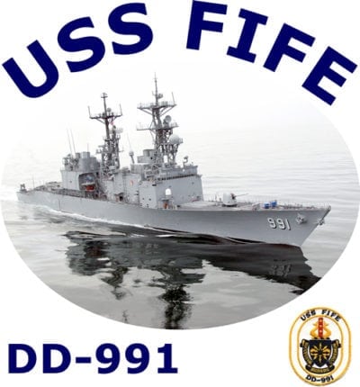 DD 991 USS Fife 2-Sided Photo T Shirt