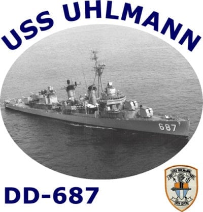 DD 687 USS Uhlmann 2-Sided Photo T Shirt