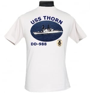 DD 988 USS Thorn 2-Sided Photo T Shirt