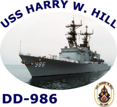 DD 986 USS Harry W Hill 2-Sided Photo T Shirt