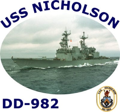 DD 982 USS Nicholson 2-Sided Photo T Shirt