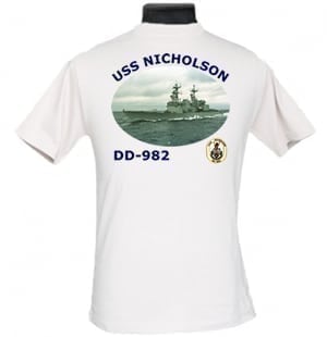 DD 982 USS Nicholson 2-Sided Photo T Shirt