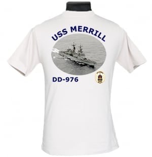 DD 976 USS Merrill 2-Sided Photo T Shirt