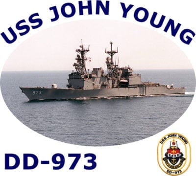 DD 973 USS John Young 2-Sided Photo T Shirt