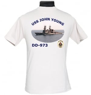 DD 973 USS John Young 2-Sided Photo T Shirt