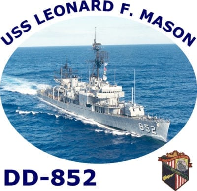 DD 852 USS Leonard F. Mason 2-Sided Photo T Shirt