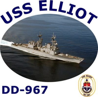DD 967 USS Elliot 2-Sided Photo T Shirt
