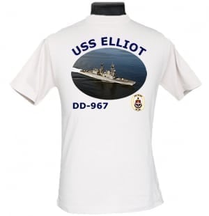 DD 967 USS Elliot 2-Sided Photo T Shirt