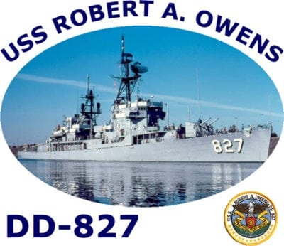 DD 827 USS Robert A. Owens 2-Sided Photo T Shirt