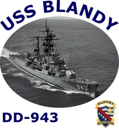 DD 943 USS Blandy 2-Sided Photo T Shirt