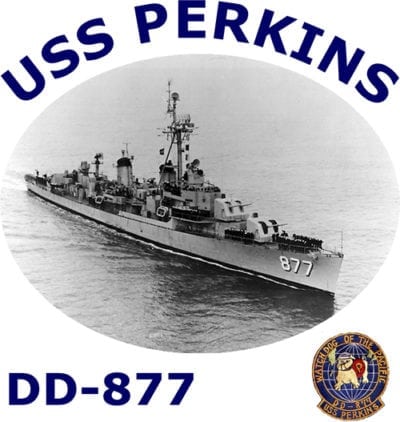 DD 877 USS Perkins 2-Sided Photo T Shirt