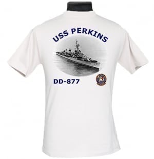 DD 877 USS Perkins 2-Sided Photo T Shirt