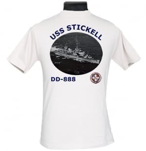 DD 888 USS Stickell 2-Sided Photo T Shirt