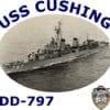 DD 797 USS Cushing 2-Sided Photo T Shirt