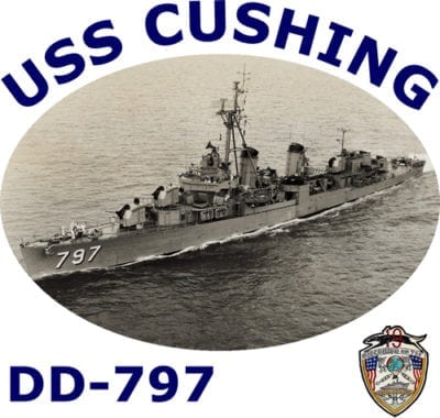 DD 797 USS Cushing 2-Sided Photo T Shirt