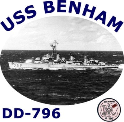DD 796 USS Benham 2-Sided Photo T Shirt