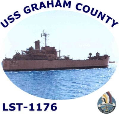 LST 1176 USS Graham County 2-Sided Photo T-Shirt