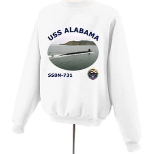 SSBN 731 USS Alabama Photo Sweatshirt