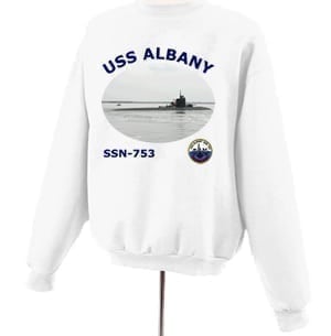 SSN 753 USS Albany Photo Sweatshirt