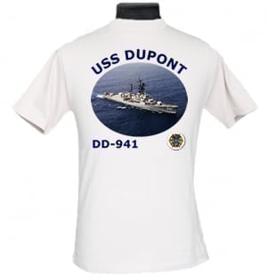 DD 941 USS DuPont 2-Sided Photo T Shirt