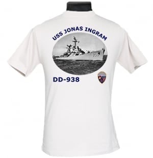DD 938 USS Jonas Ingram 2-Sided Photo T Shirt
