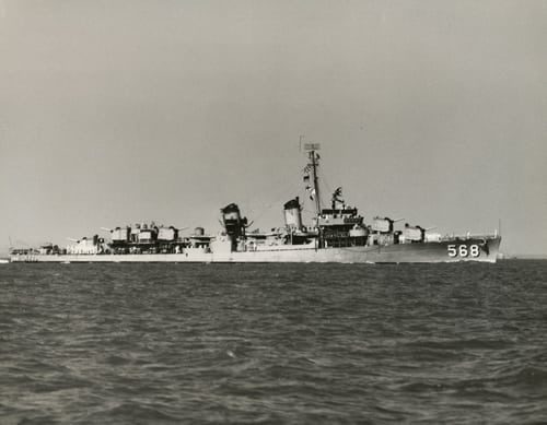 DD 568 USS Wren Framed Picture 1