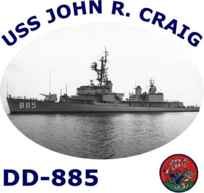 DD 885 USS John R. Craig 2-Sided Photo T Shirt