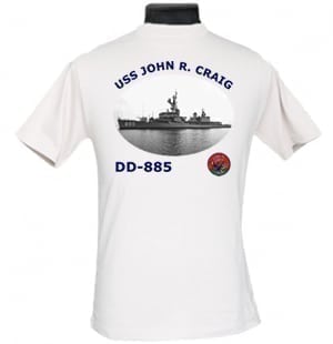 DD 885 USS John R. Craig 2-Sided Photo T Shirt