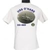 DD 889 USS O'Hare 2-Sided Photo T Shirt