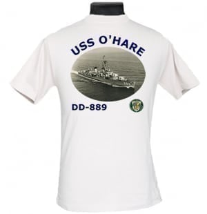 DD 889 USS O'Hare 2-Sided Photo T Shirt