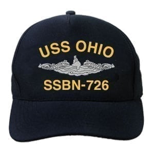 US Navy USS Ohio SSGN-726 USA Flag Unisex Adult Hats Classic Baseball Caps Sports Hat Peaked Cap