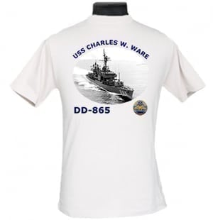 DD 865 USS Charles W. Ware 2-Sided Photo T Shirt