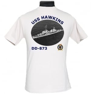 DD 873 USS Hawkins 2-Sided Photo T Shirt
