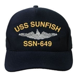SSN 649 USS Sunfish Embroidered Hat