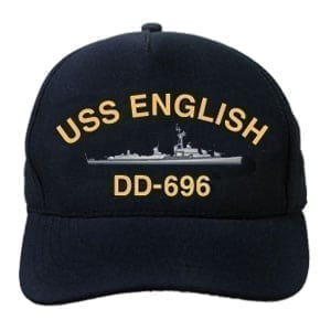 DD 696 USS English Embroidered Hat